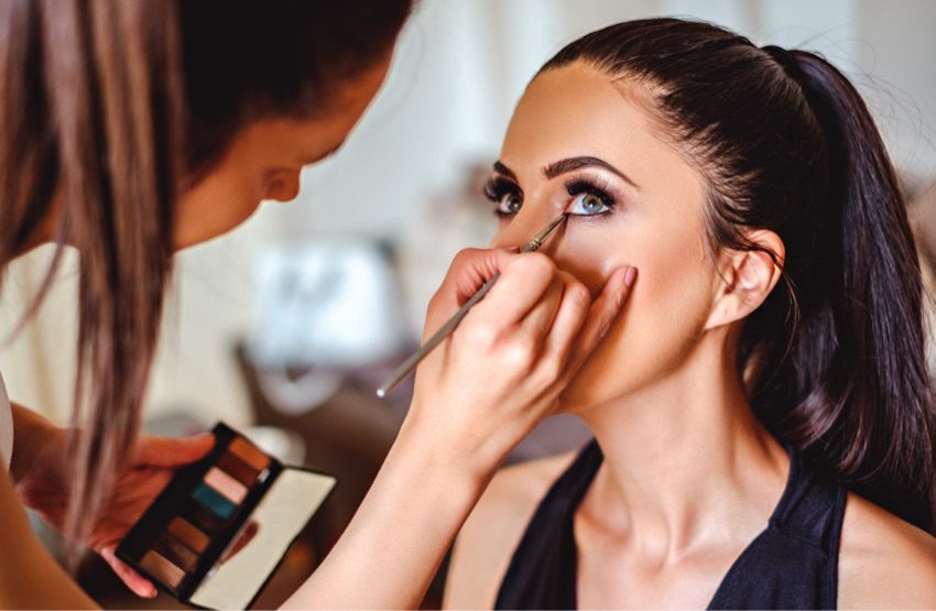 Professional makeup application